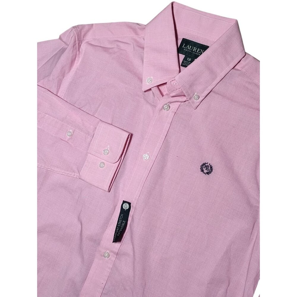 Lauren Ralph Lauren‎ Boy's Dress Shirt Pink 18R Long sleeve